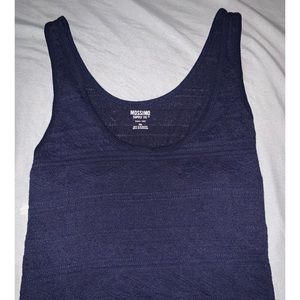 Mossimo Supply Co Navy Blue Tank Top w/ Details